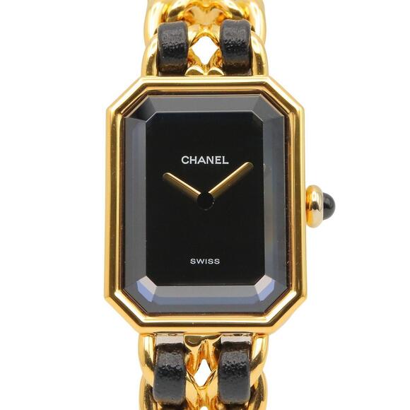 CHANEL Accessories - Chanel CHANEL Première M Wristwatch, Gold Plated (GP), Leather Strap, Women's...